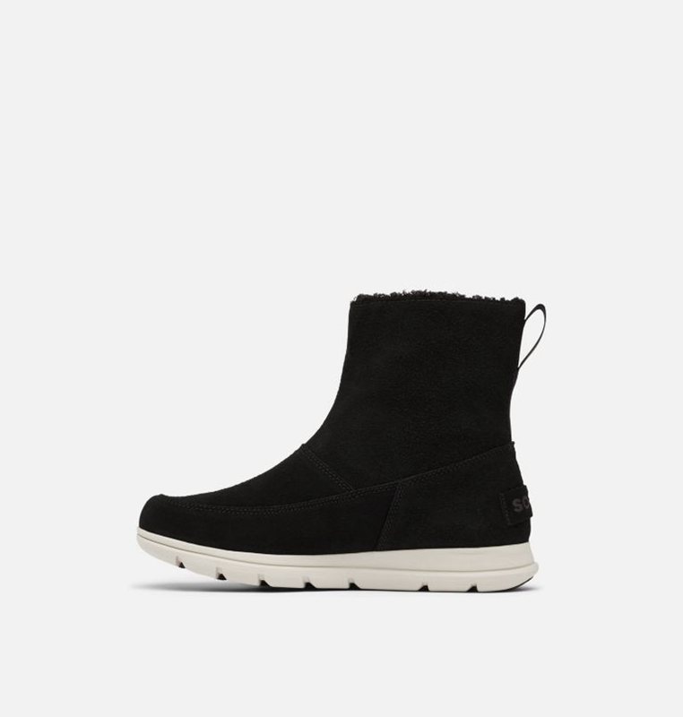 Sorel Dam Vinterkängor Svarta - ™ Explorer Zip Låga - UJM-145906